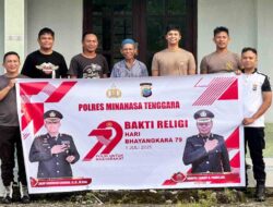 Dalam Rangka Hari Bhayangkara ke-79, Polsek Ratatotok Gelar Bakti Religi di Taman Toleransi