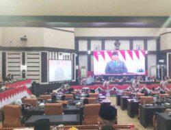 Sidang Rapat Paripurna DPRD OKI, Dengarkan Pidato Presiden RI Bertemakan Bersatu Berdaulat, Rakyat Sejahtera, Indonesia Maju