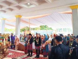 HUT Kabupaten OKI Gubernur Sumsel Disambut Musik Tradisional Tanjidur