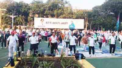 Jaga Kebugaran Pegawai, Pemkot Administrasi Jakarta Selatan AdakanSenam Bersama